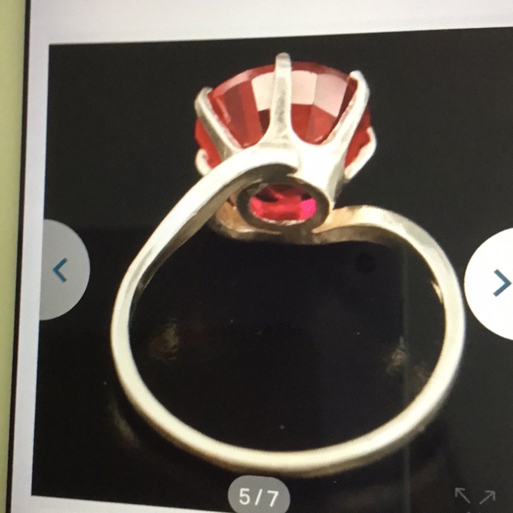 Ruby Bypass ring. 7.75 - Picture 4 of 5